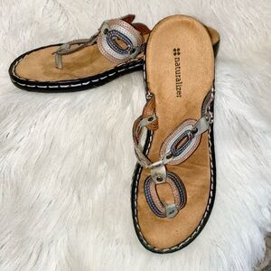 Naturalizer Artisan Leather Sandals 6.5 Style Theyer 45346400 NEW Comfort